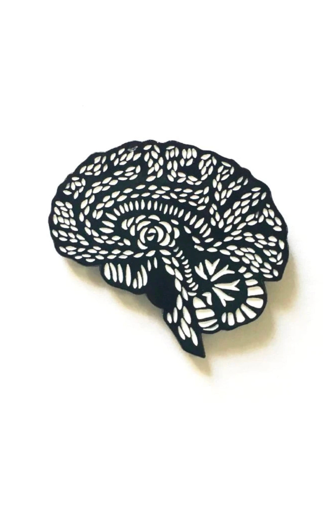 Light + Paper Enamel Pin -Brain
